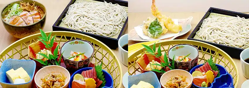 蕎麦と酒蔵 稲田屋 霞が関コモンゲート店、ランチ「花かご御膳」イメージ